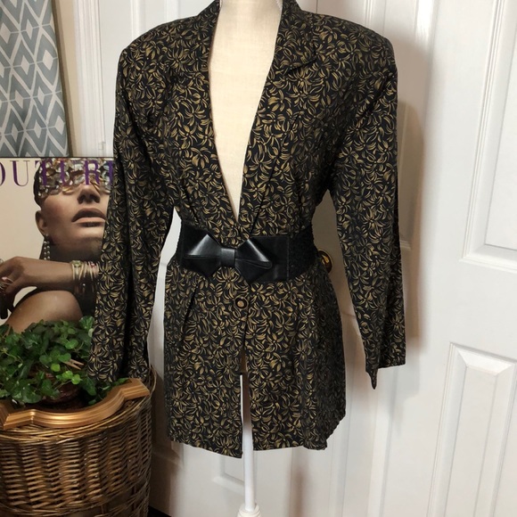 Trimmings Jackets & Blazers - ⚜️Vintage Gold & Black Blazer ⚜️Stunning! Size 16